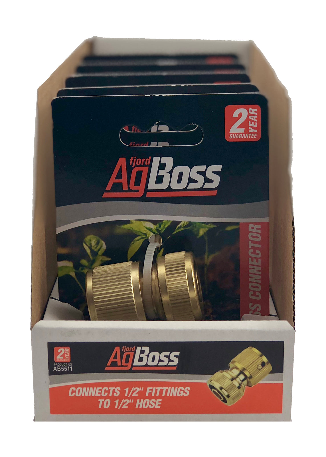 AgBoss 1/2" Brass hose connector