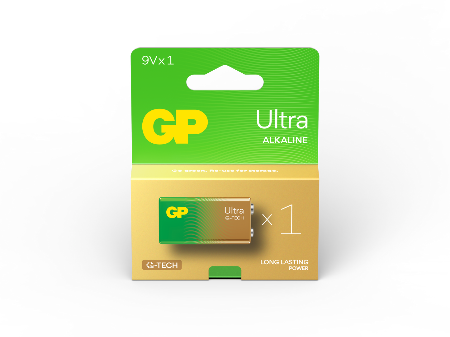 Battery 9V Ultra Alkaline GP Brand - Card of 1.