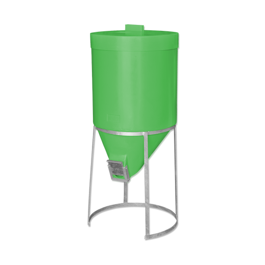 200 litre Silo & Galvanised Stand - Green - Larger Feed