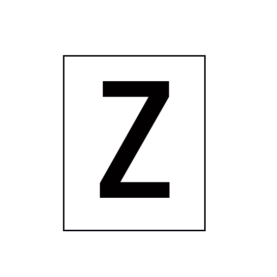 Arena Marker Letters Black 250mm high 3 x 'Z'