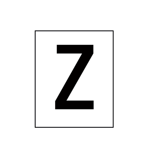 Arena Marker Letters Black 250mm high 3 x 'Z'