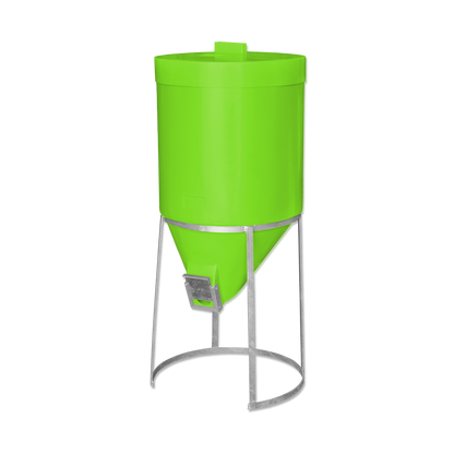 200 litre Silo & Galvanised Stand - Lime - Larger Feed