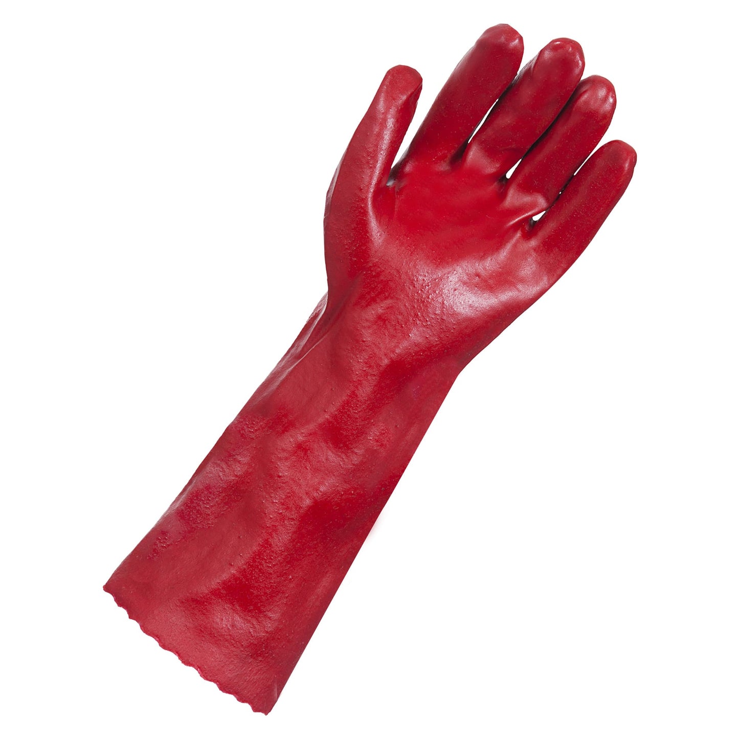 PVC 45cm Red Single Dip Gloves Size 10 (L)