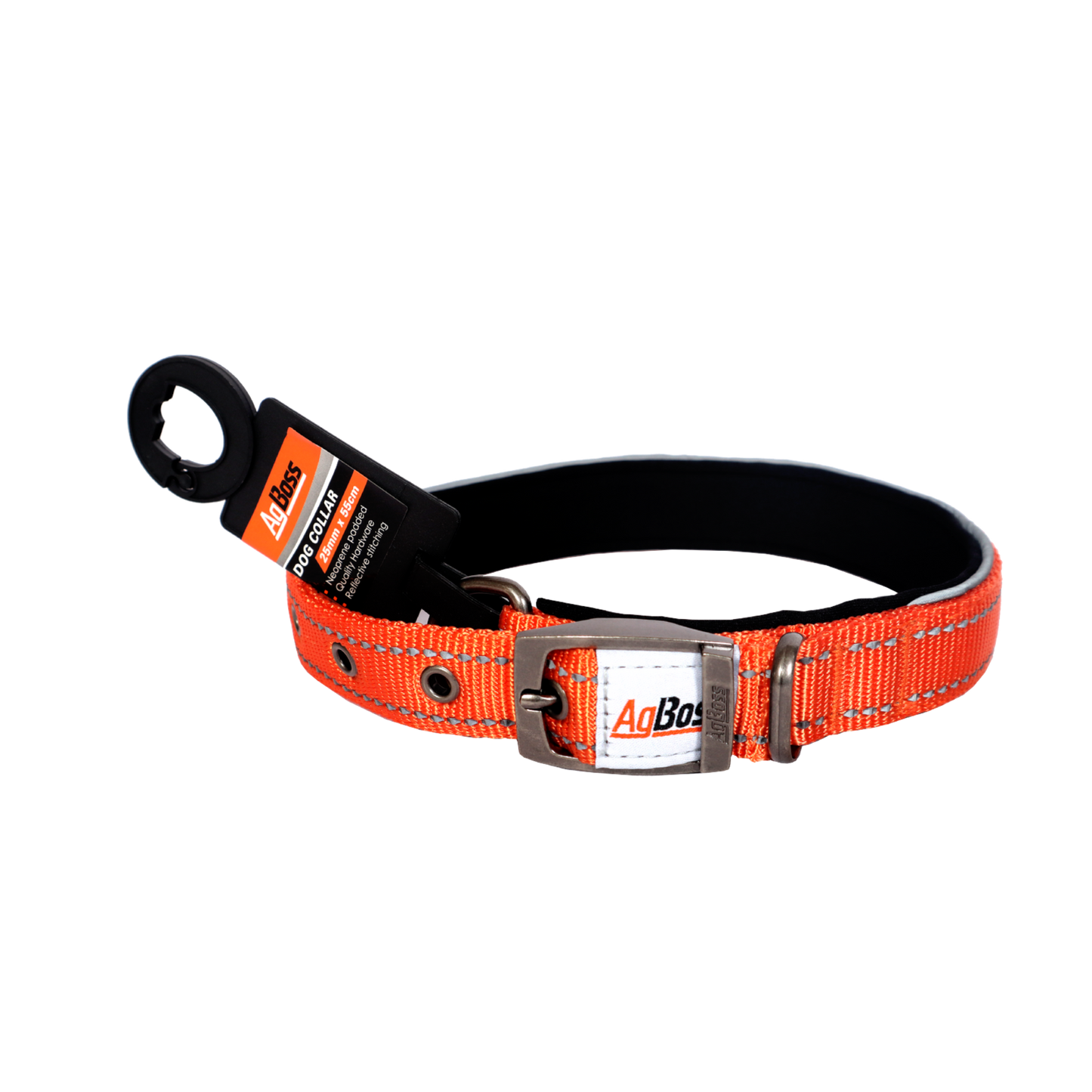 Orange  Dog Collar | 25mm x 55cm (22")