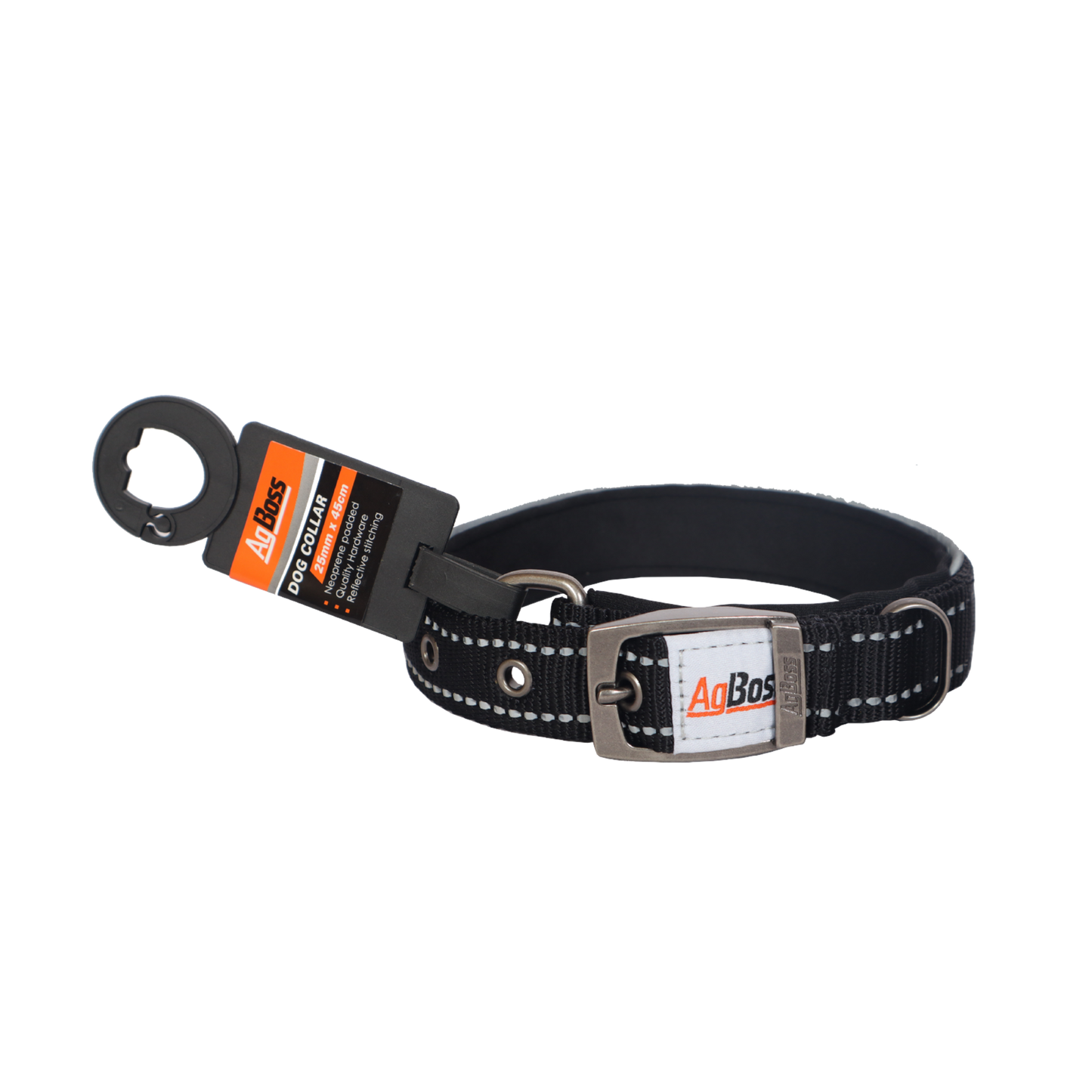 Black Dog Collar | 15mm x 35cm (14")