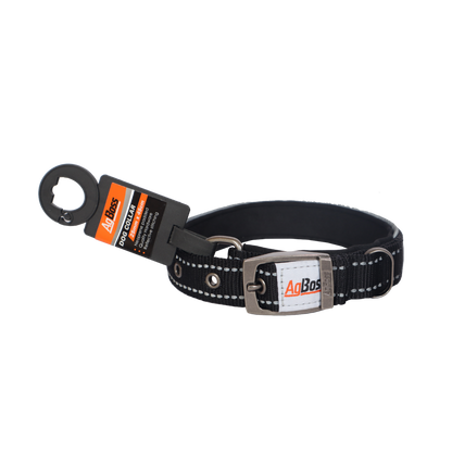 Black Dog Collar | 25mm x 55cm (22")