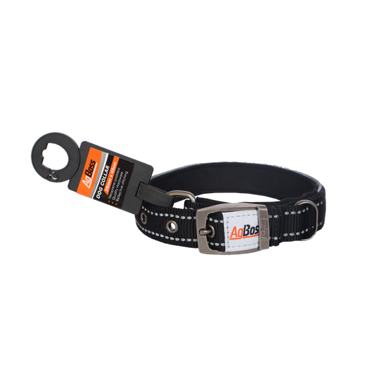 Black Dog Collar | 25mm x 55cm (22")