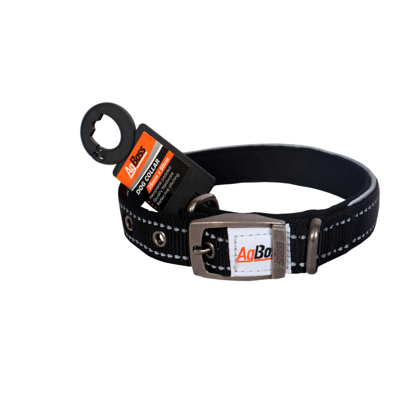 Black Dog Collar | 25mm x 45cm (18")