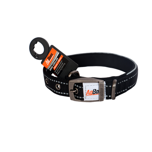 Black Dog Collar | 25mm x 45cm (18")