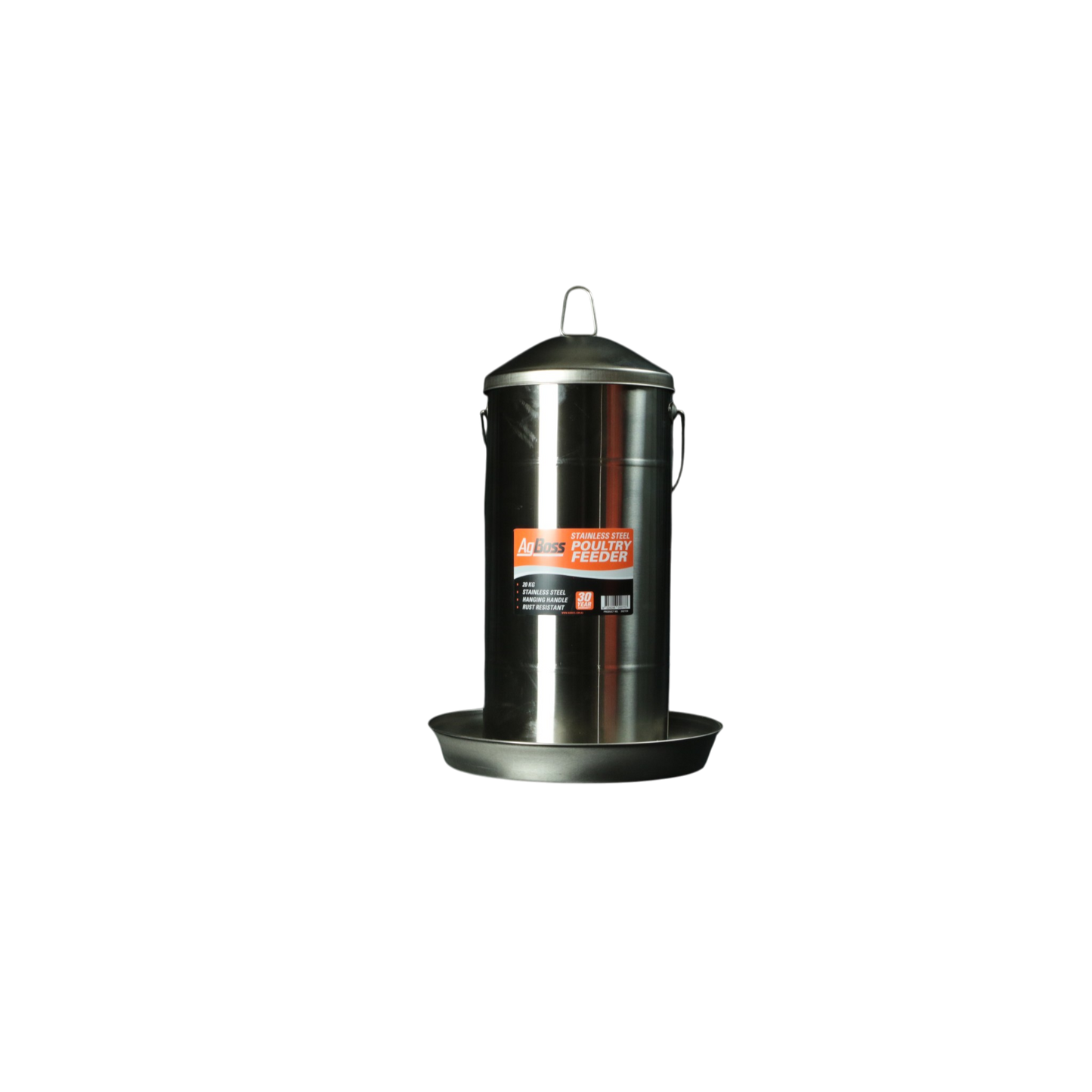 AgBoss Stainless Steel Poultry Feeder 20kg