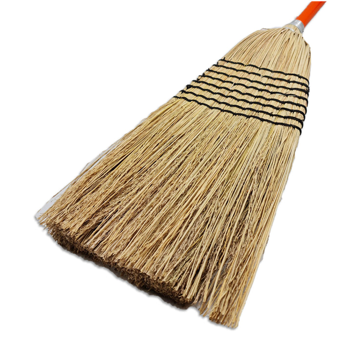 8 Tie Millet Broom with Cane Inserts