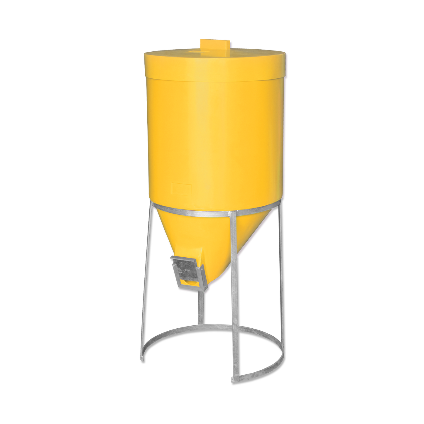 200 litre Silo & Galvanised Stand - Yellow - Larger Feed