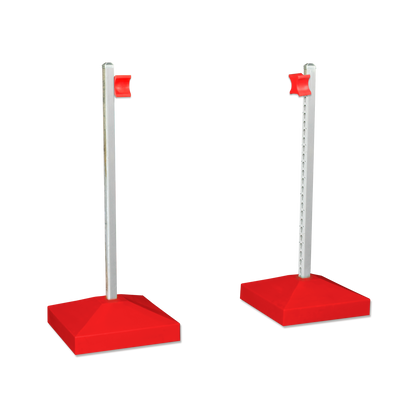 Jump Wing Keyhole Square Base & Cup - Red (1pr)