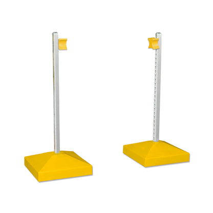 Jump Wing Keyhole Square Base & Cup - Yellow (1pr)