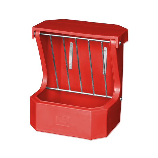 Hay Rack Feeder with Lid - Red