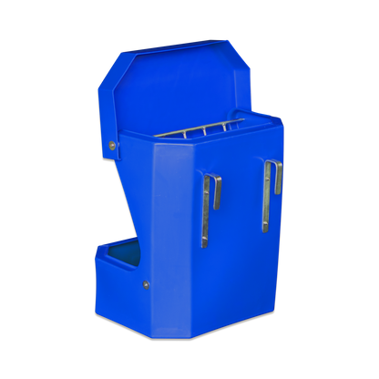 Hay Rack Feeder with Lid - Blue