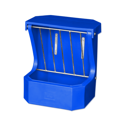 Hay Rack Feeder with Lid - Blue
