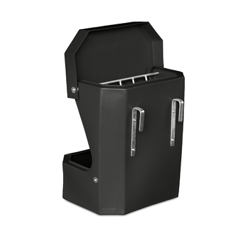 Hay Rack Feeder with Lid - Black