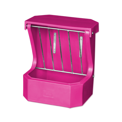 Hay Rack Feeder with Lid - Pink