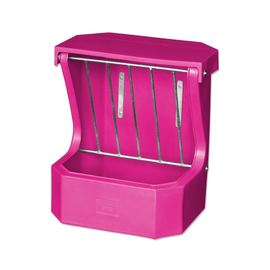 Hay Rack Feeder with Lid - Pink