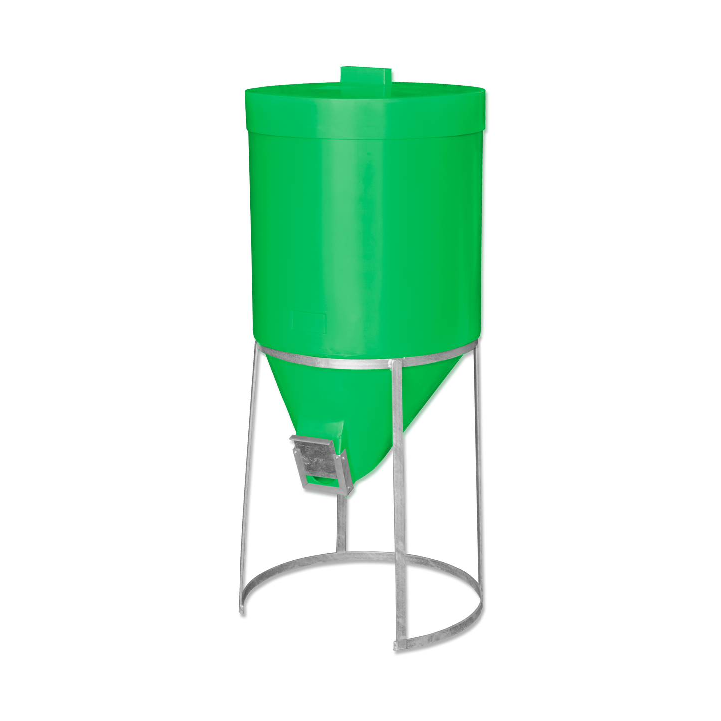 200 litre Silo & Galvanised Stand - Green  - Fine Feed