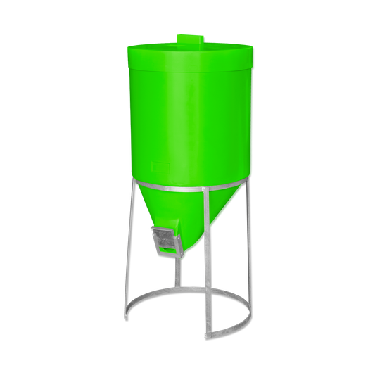 200 litre Silo & Galvanised Stand - Lime  - Fine Feed