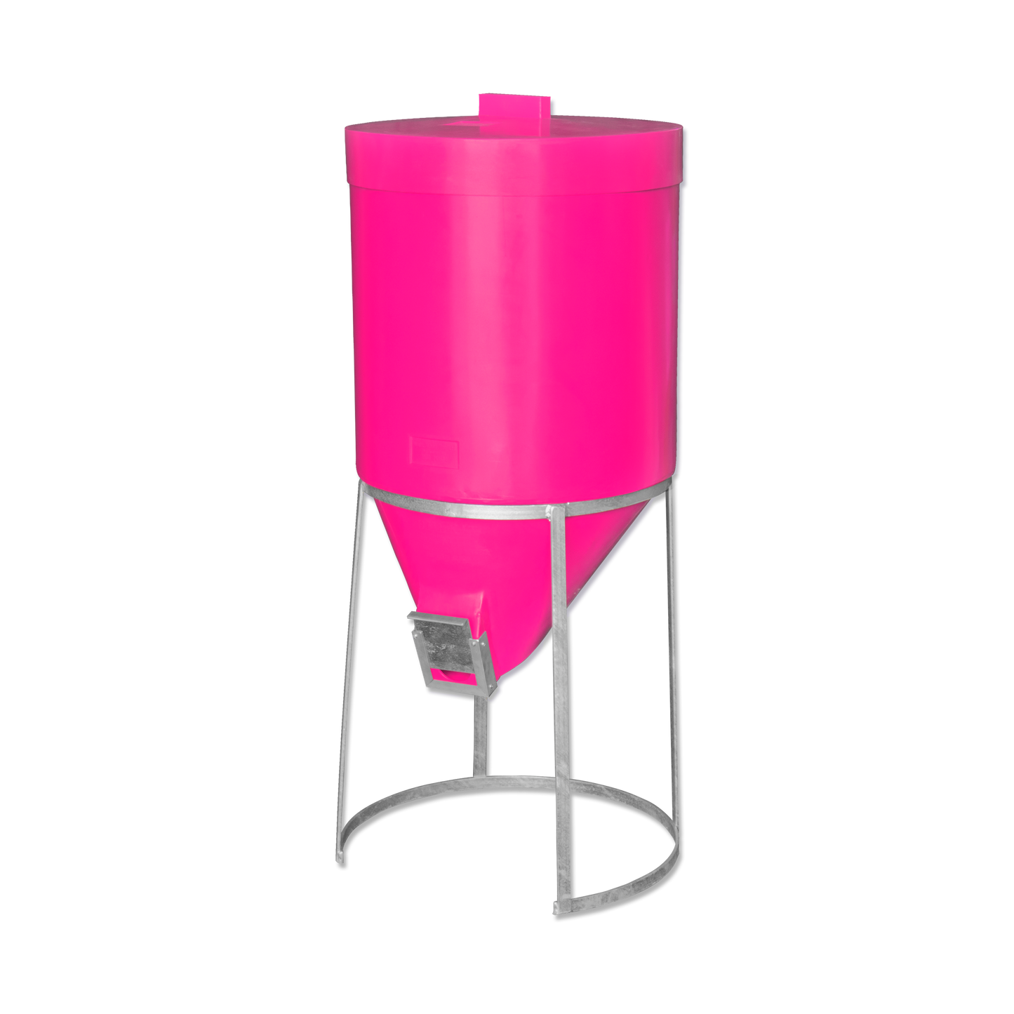 200 litre Silo & Galvanised Stand - Pink  - Fine Feed