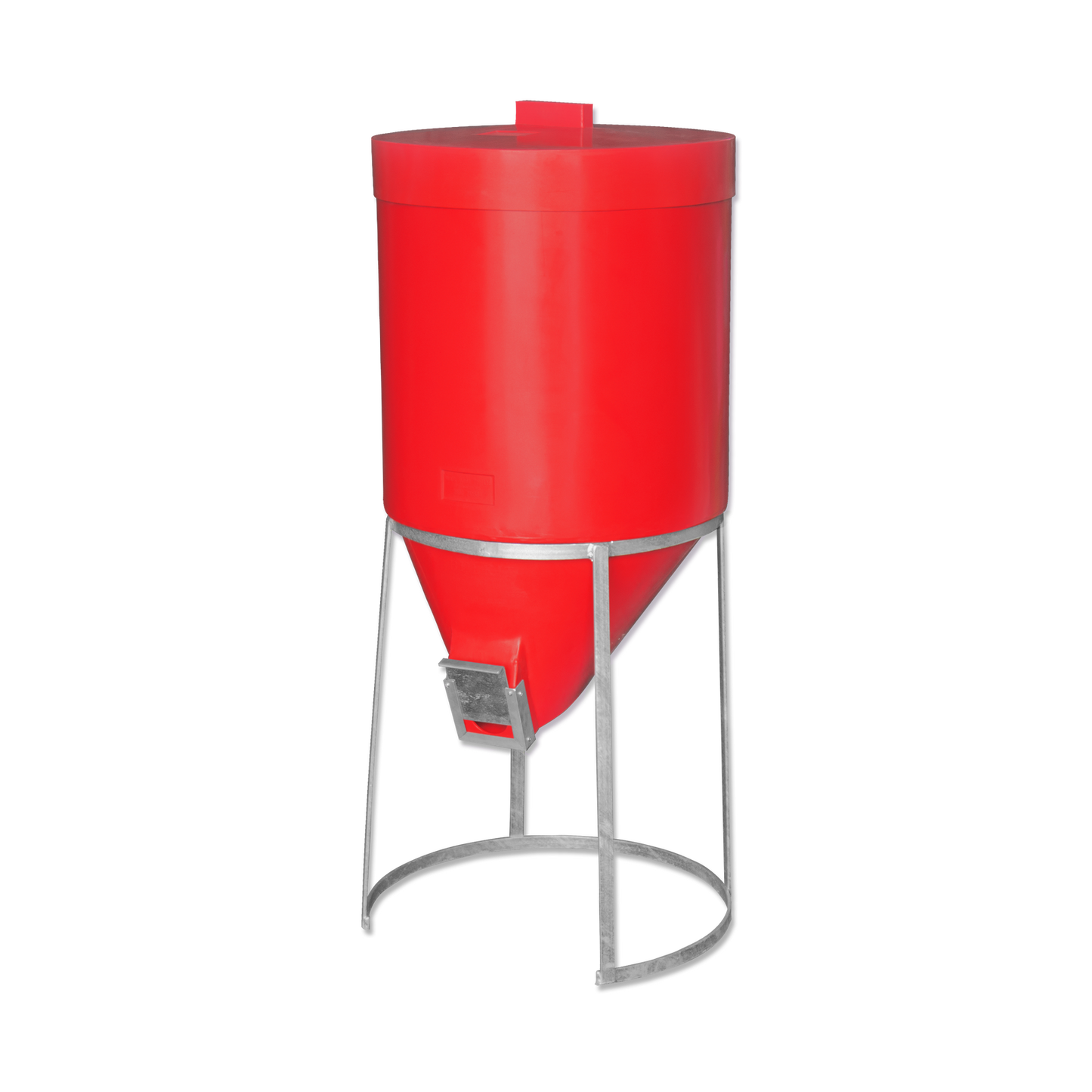200 litre Silo & Galvanised Stand - Red - Larger Feed