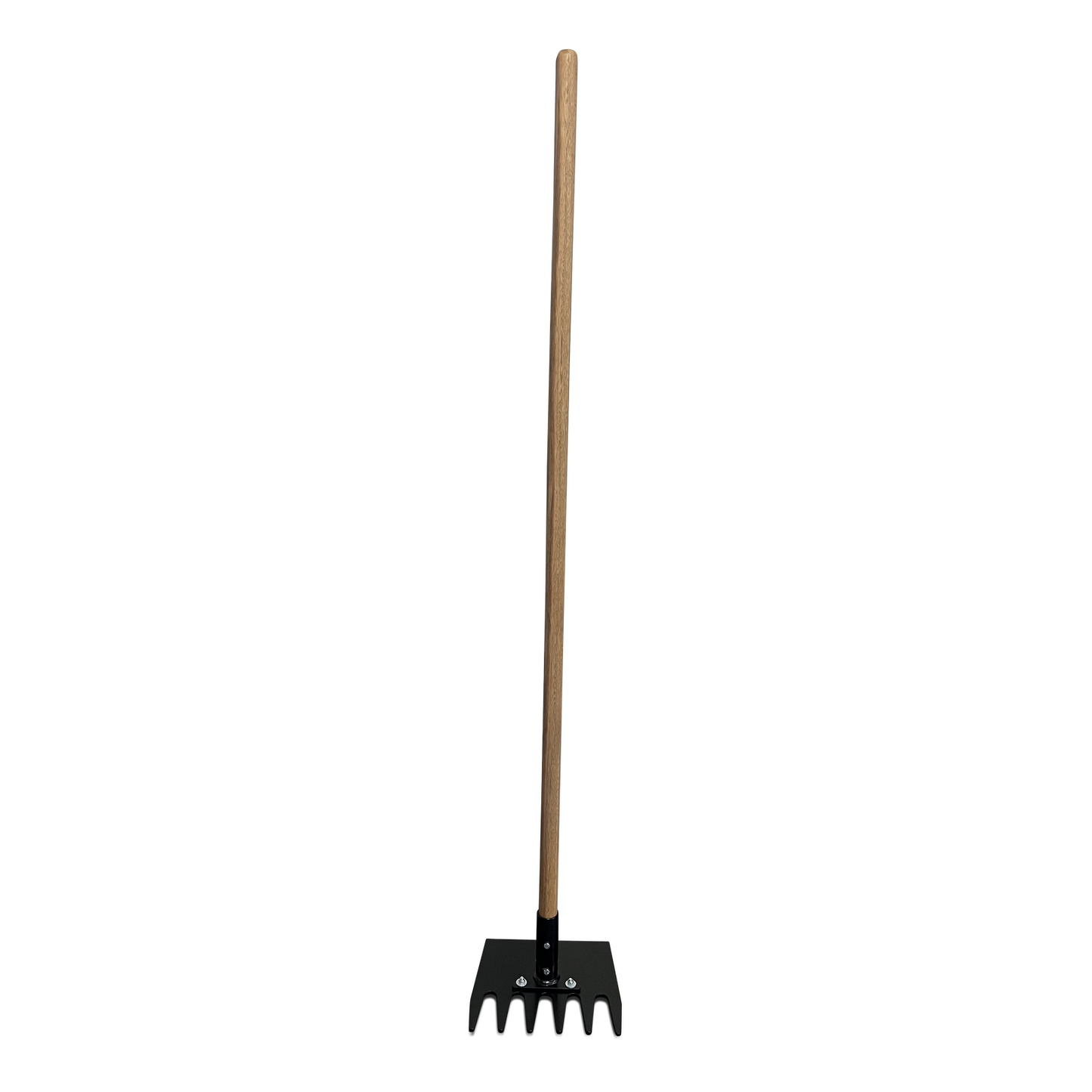 IronShield Fire Rake - Wooden Handle