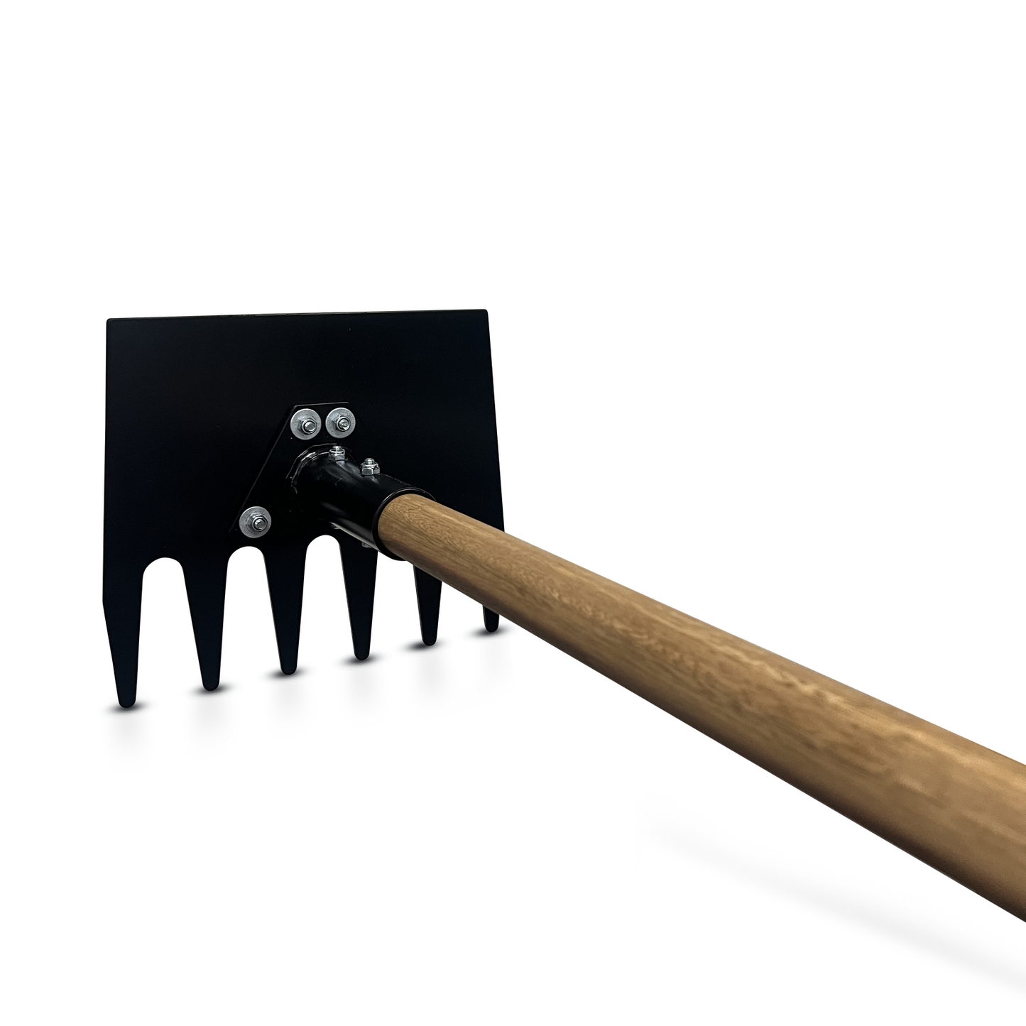 IronShield Fire Rake - Wooden Handle