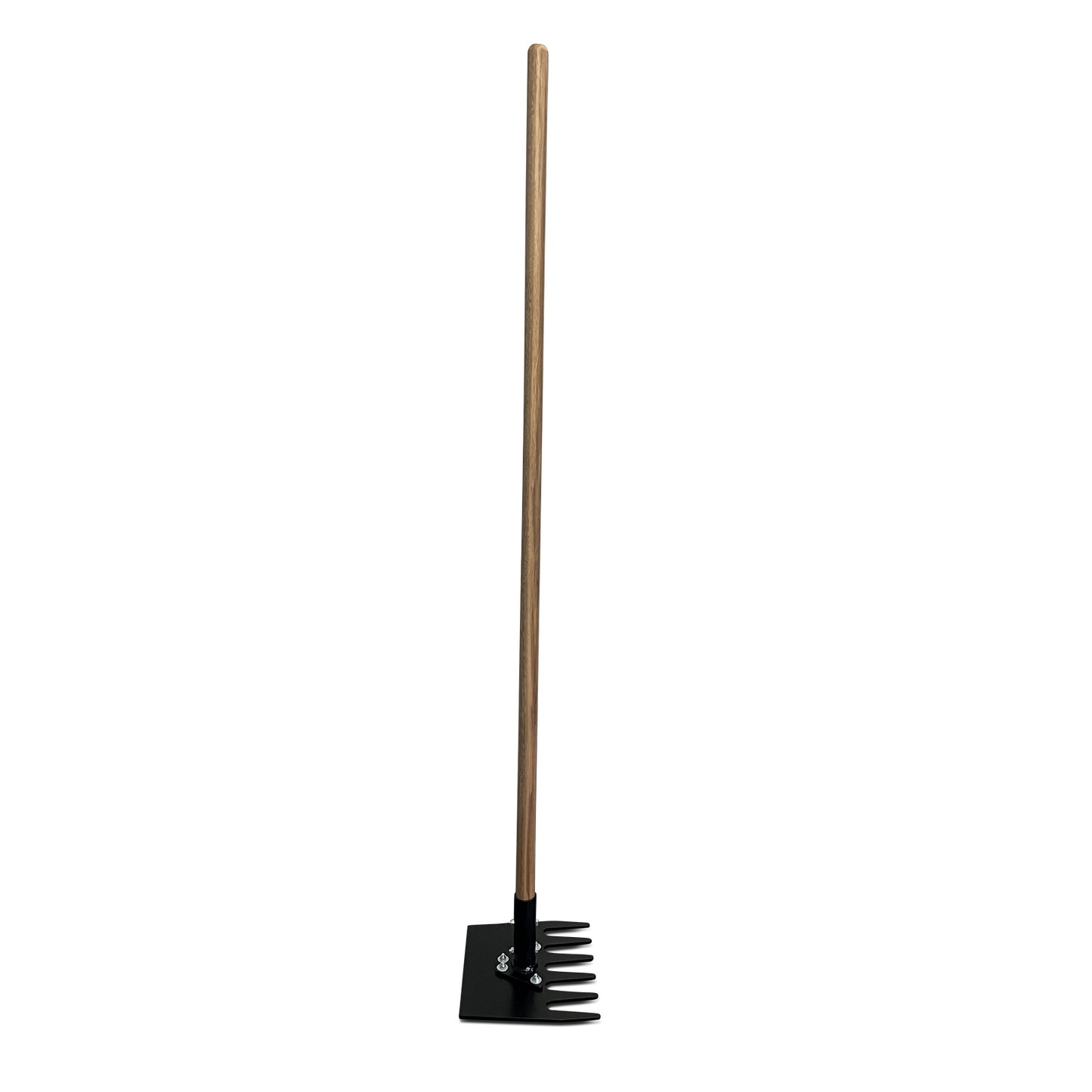 IronShield Fire Rake - Wooden Handle
