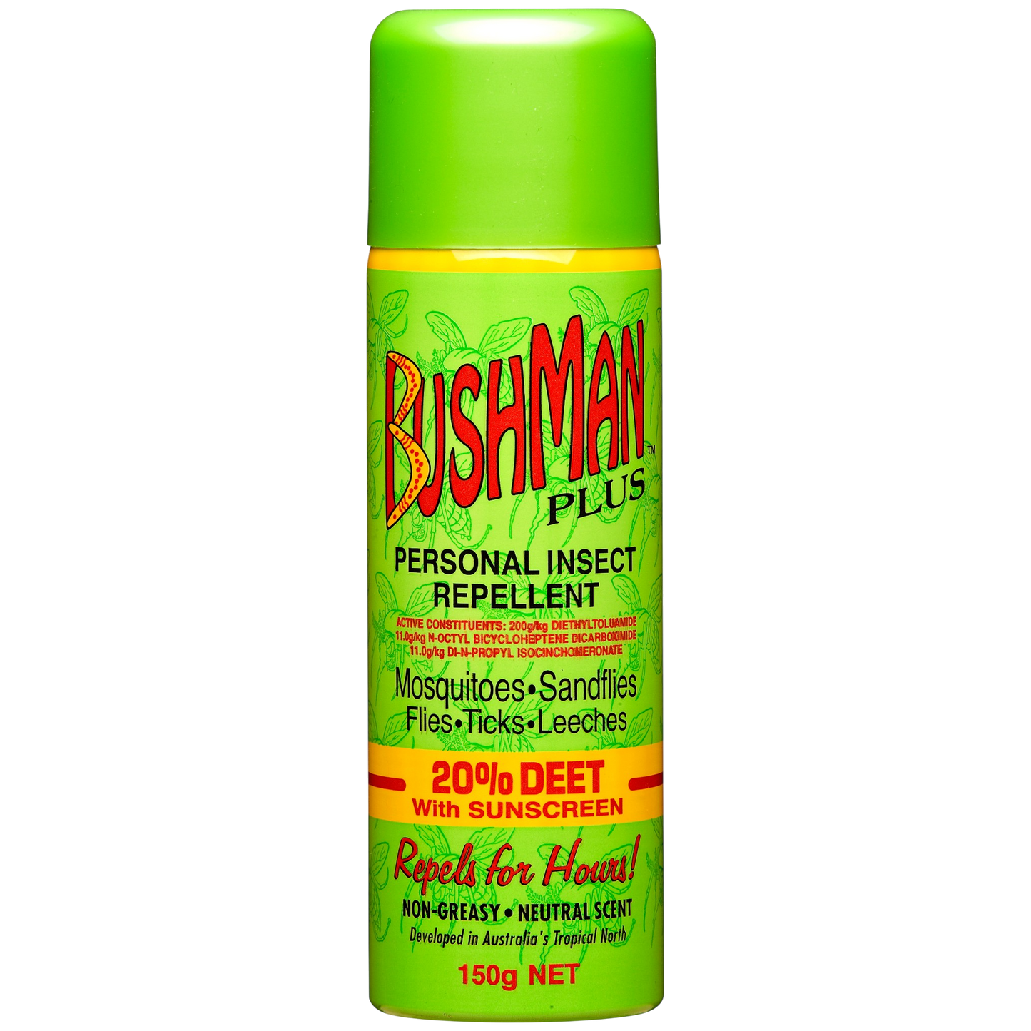 Bushman 'Plus' Aerosol - 20% Deet with Sunscreen (350g)