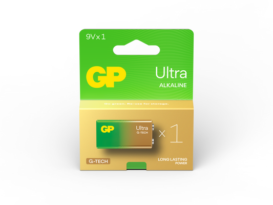 Battery 9V Ultra Alkaline GP Brand - Card of 1.