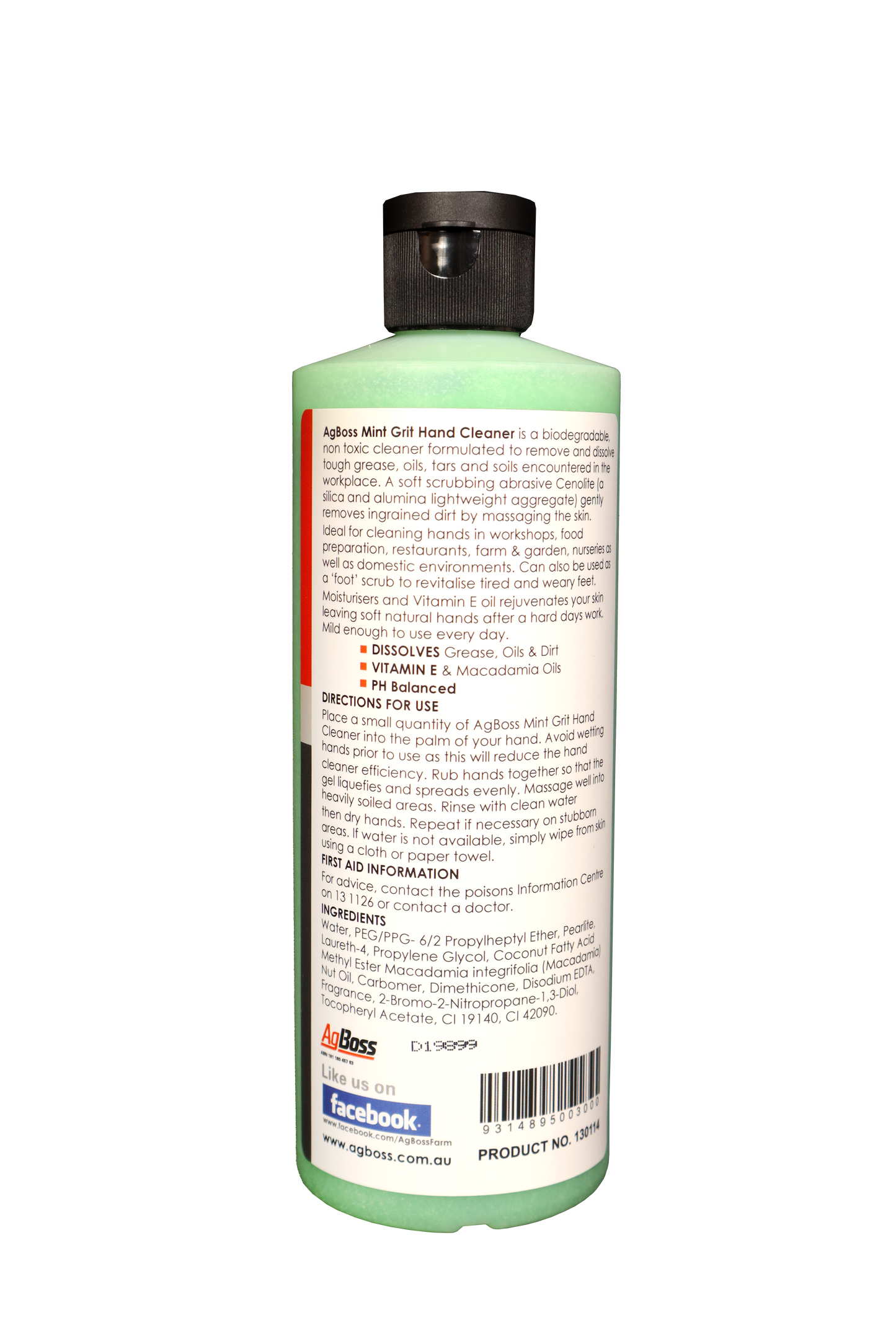 AgBoss Mint Grit Hand Cleaner 500 ml
