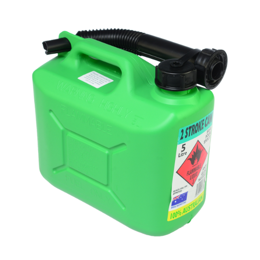 5L Green 2 stroke Jerry Can - Squat Style