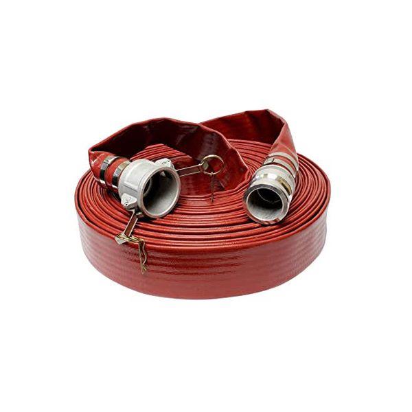 Layflat Hose Ribbed 32mm (1¼") x 50m - includes Camlock Fittings (JNR)