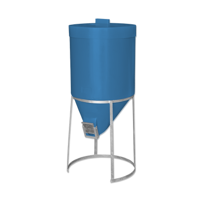 200 litre Silo & Galvanised Stand - Teal - Larger Feed