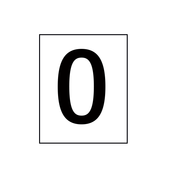 Arena Marker Letters Black 250mm high 3 x 'O'
