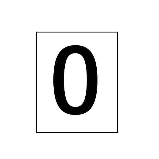 Arena Marker Letters Black 250mm high 3 x 'O'