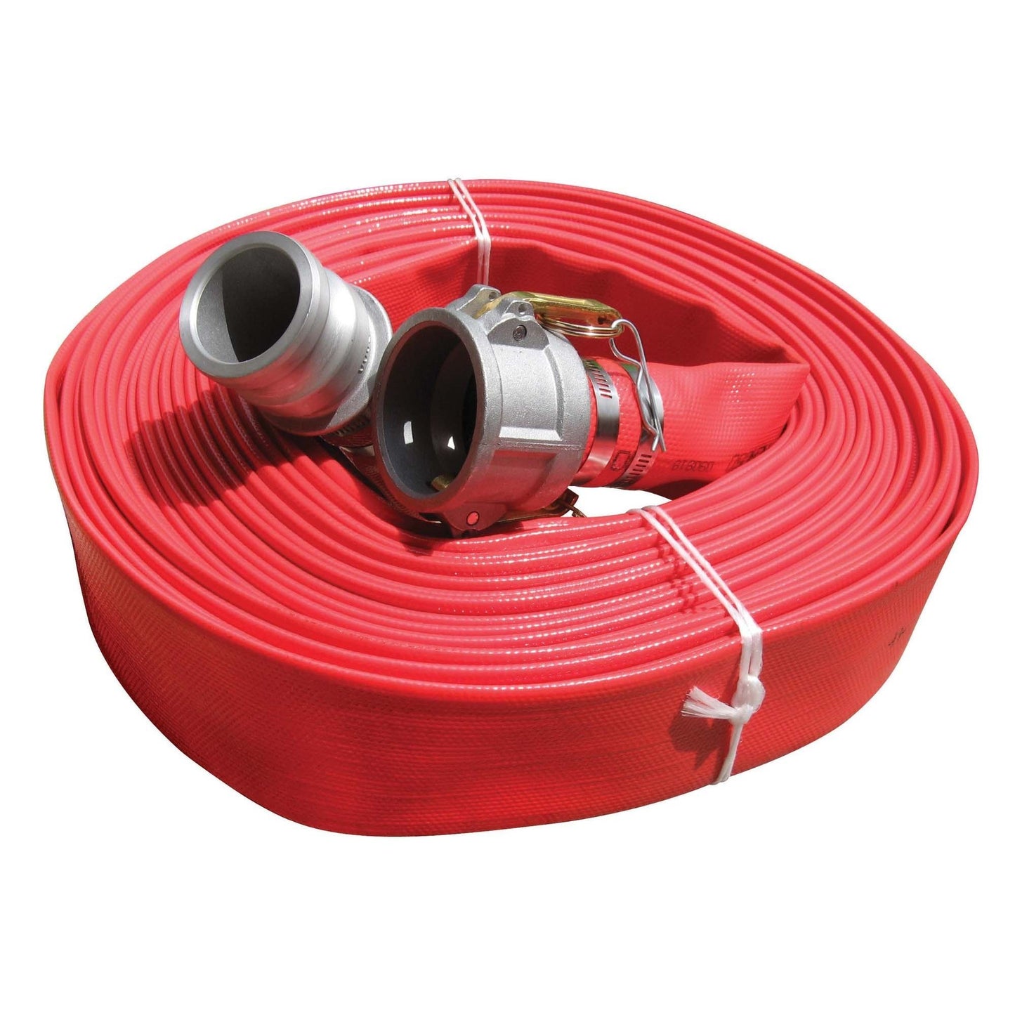 Layflat Hose Ribbed 50mm (2") x 100m with Camlock Fittings (Standard)